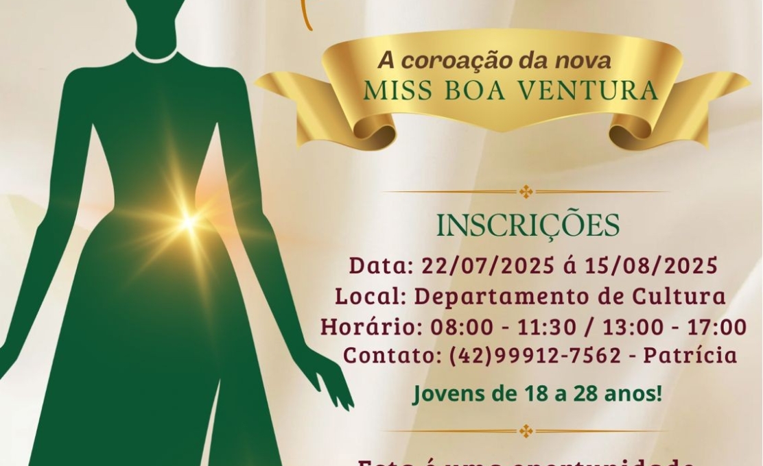 Concurso Miss Ventura e Princesas - INSCRIÇÕES ABERTAS