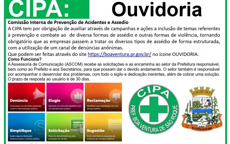 CIPA- COMISSÃO INTERNA DE PREVENÇÃO DE ACIDENTE