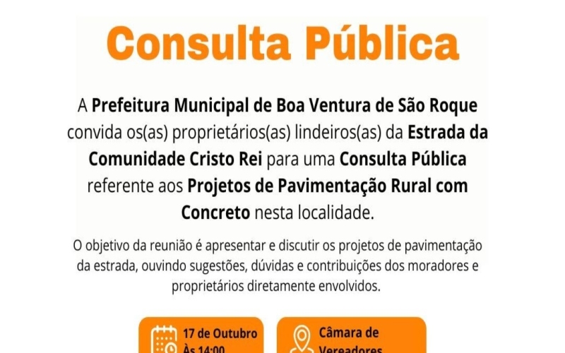CONVITE PARA CONSULTA PÚBLICA