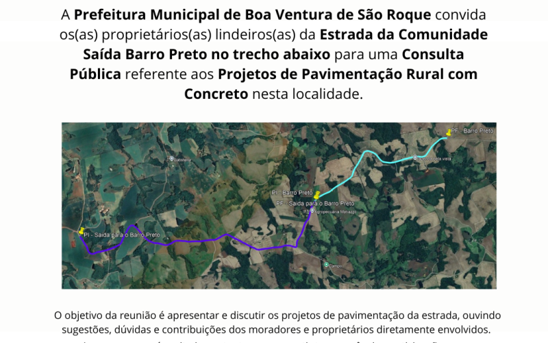 CONVITE CONSULTA PÚBLICA - SAÍDA BARRO PRETO