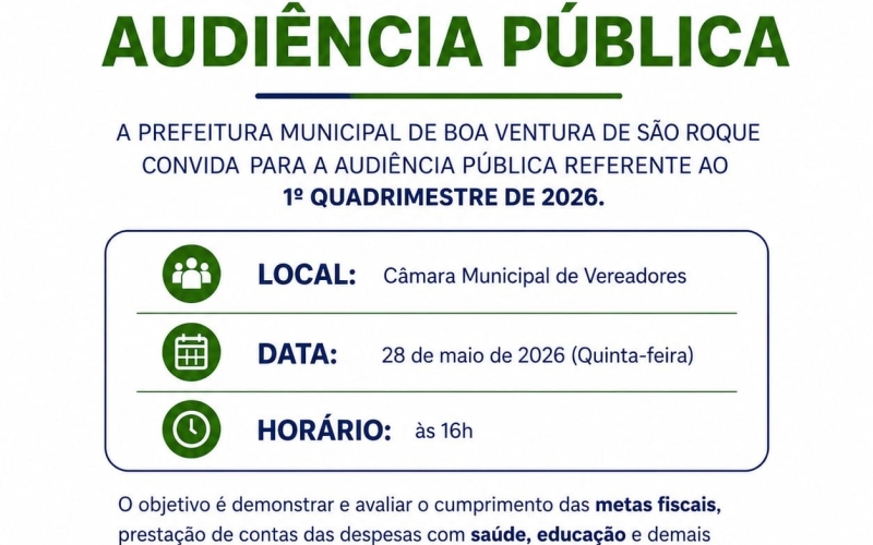 CONVITE AUDIÊNCIA PÚBLICA